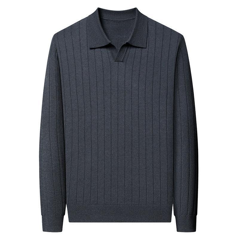 Piqué Wool V-Neck Polo