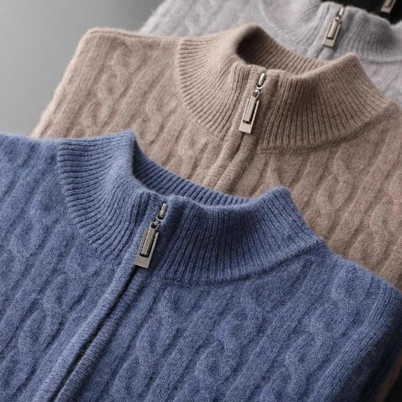 The Ashbury Cashmere Woven Half-Zip