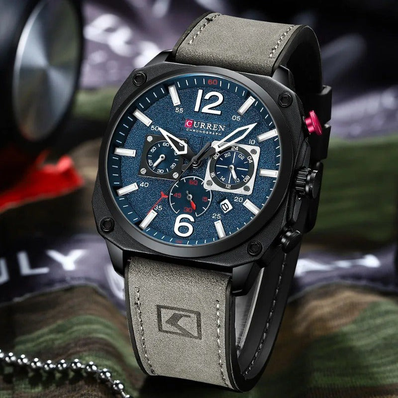 Business Leather Quartz Waterproof Wrist Watch