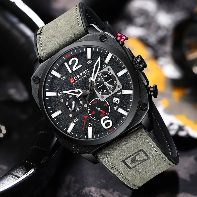 Business Leather Quartz Waterproof Wrist Watch