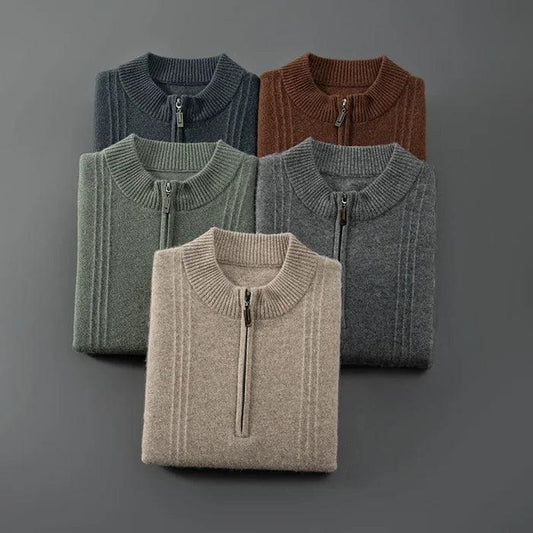 The Windsor Cashmere Ribbed Half-Zip