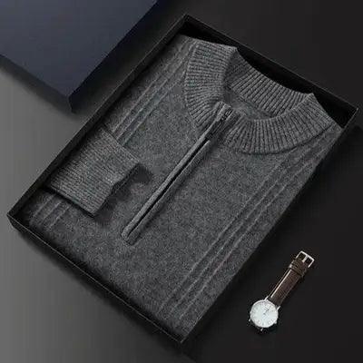 The Windsor Cashmere Ribbed Half-Zip