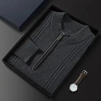 The Windsor Cashmere Ribbed Half-Zip