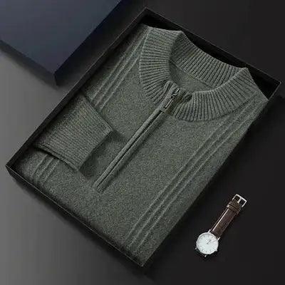 The Windsor Cashmere Ribbed Half-Zip