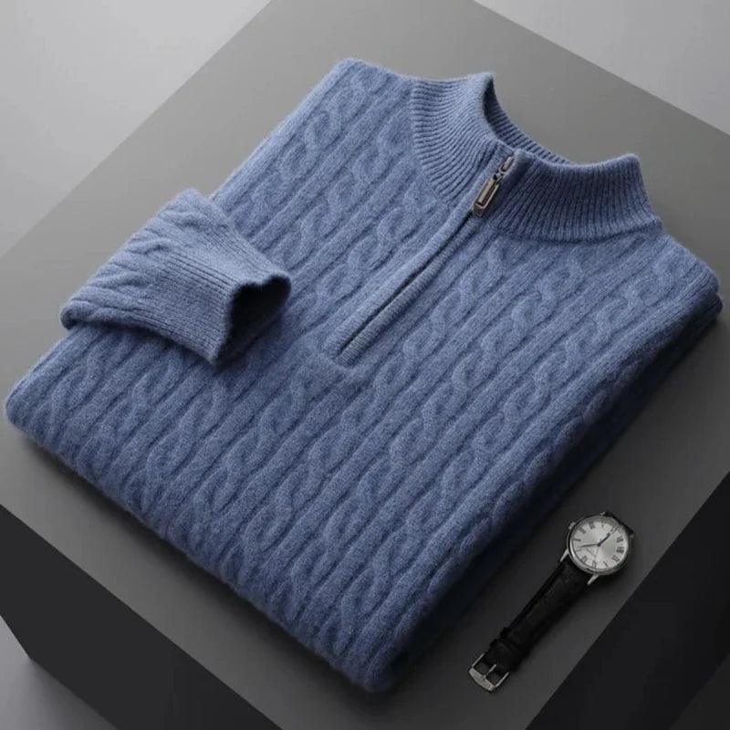 The Ashbury Cashmere Woven Half-Zip