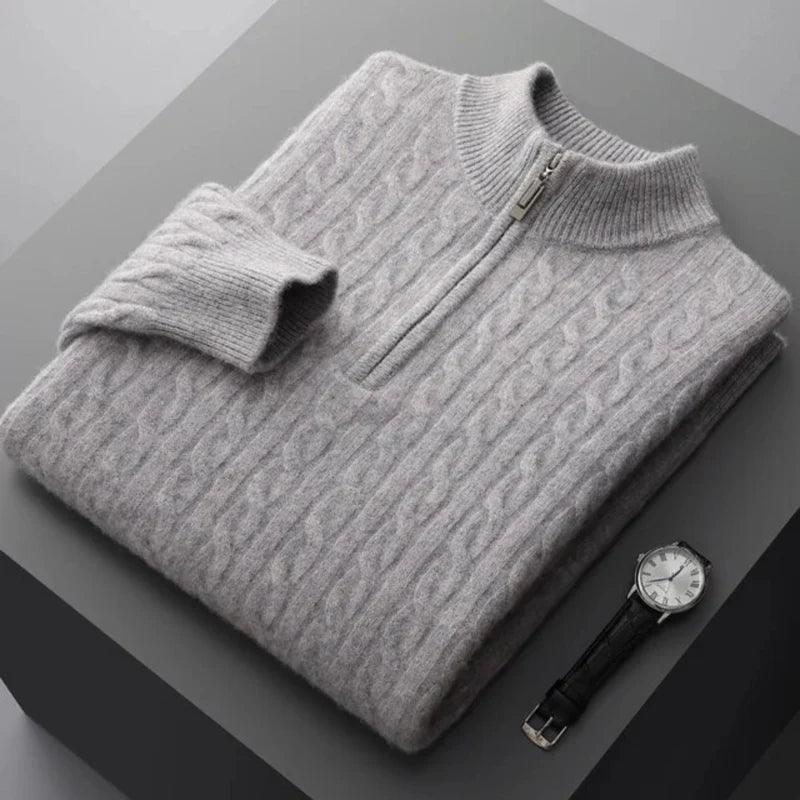 The Ashbury Cashmere Woven Half-Zip