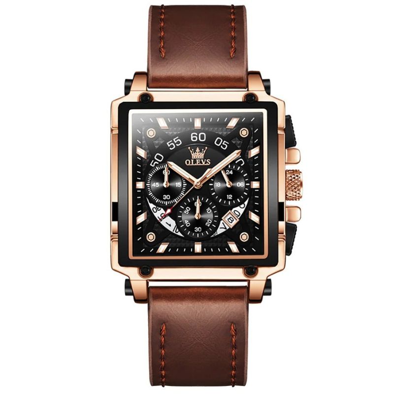 Fashion Square Dial Chronograph Watch