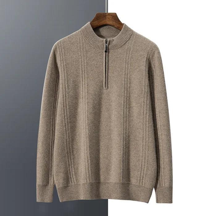 The Windsor Cashmere Ribbed Half-Zip