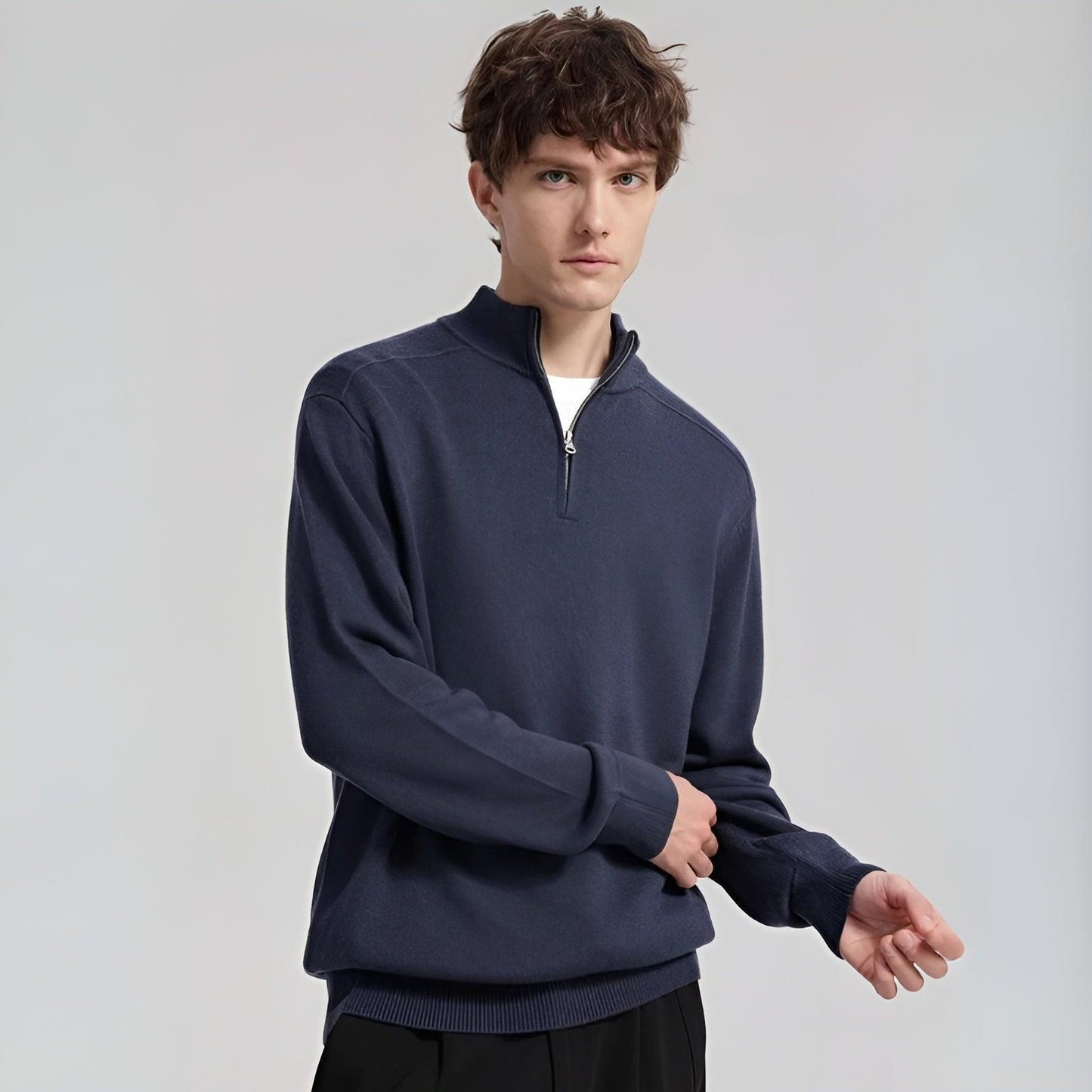 The Beaumont Merino Wool Zip-Up