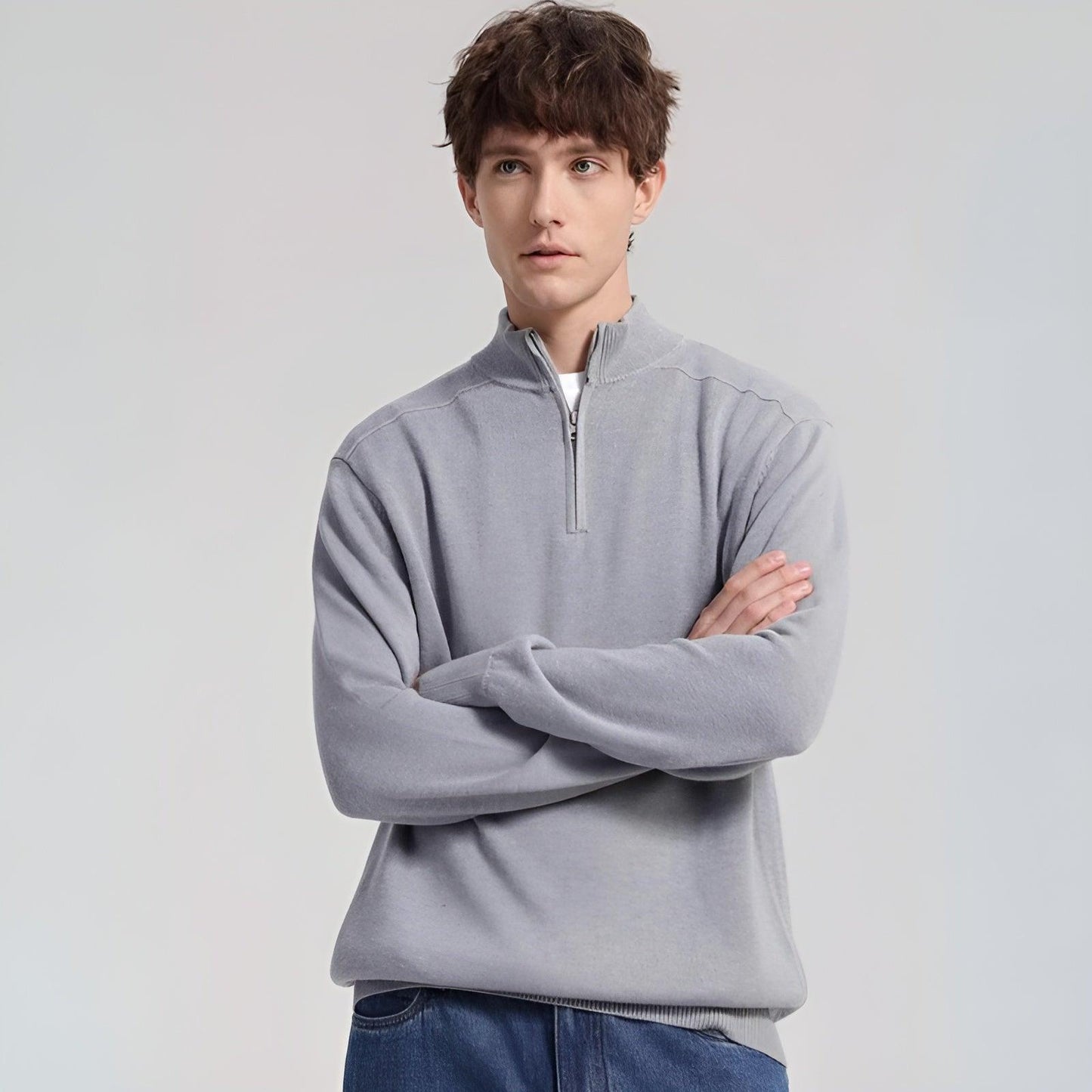 The Beaumont Merino Wool Zip-Up