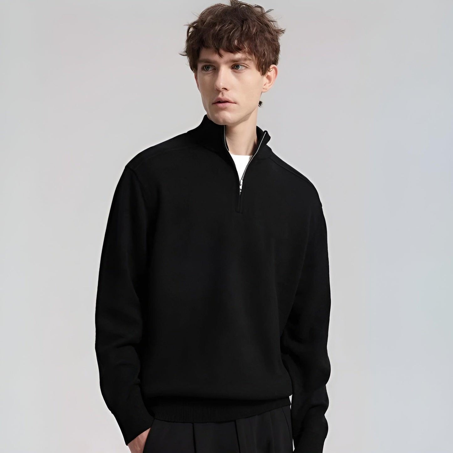 The Beaumont Merino Wool Zip-Up