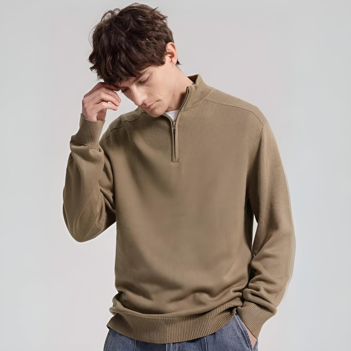 The Beaumont Merino Wool Zip-Up