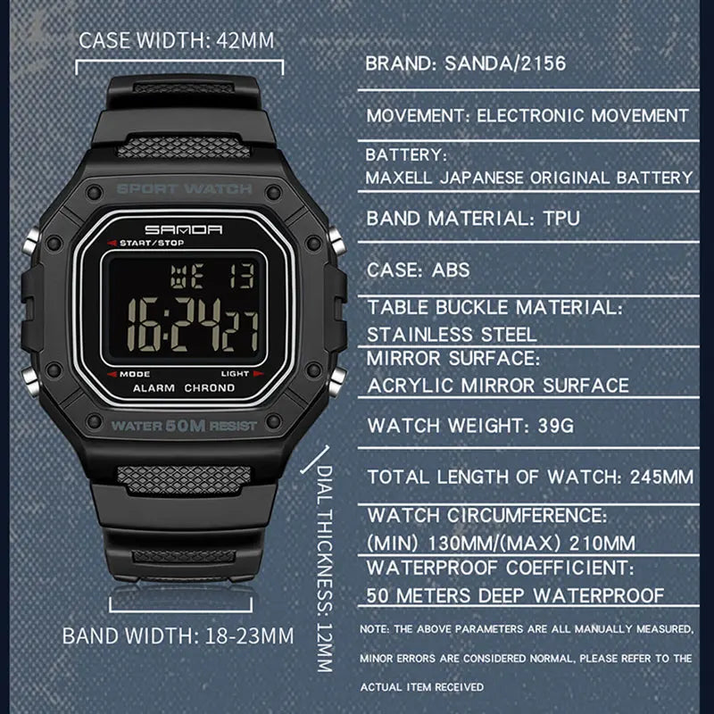 Durable Military Digital Watch