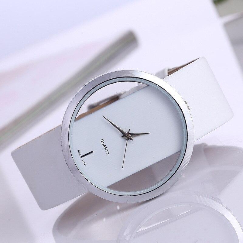 Elegant Transparent Dial Quartz Watch